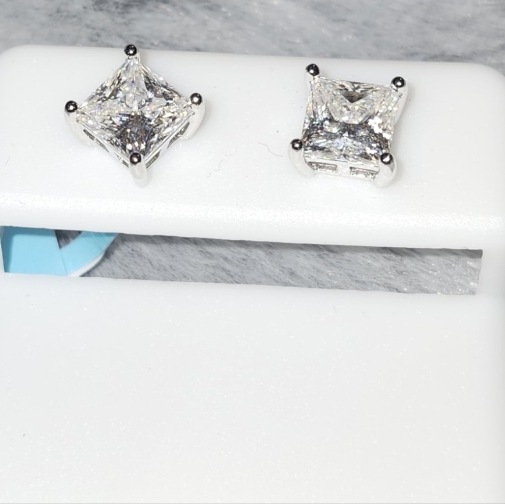 Sterling Silver Moissanite Earrings
